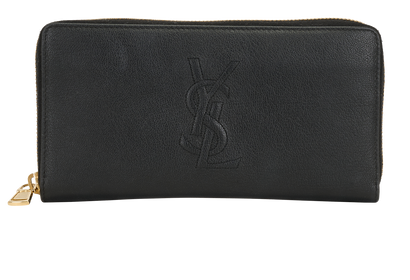 Saint Laurent Cassandre Continental Wallet, &pound;230, Accessories, Black, Leather, Front view